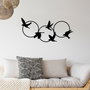 Wallity Tranquila Escultura de Pared de Metal Negra